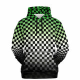 Aromantic Pride Black Checkered Pullover Hoodie Pullover Hoodie PRIDE MODE