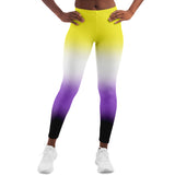 Non-binary Pride Ombre Leggings Leggings - AOP PRIDE MODE