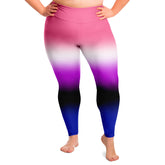 Genderfluid Pride Ombre High-Waist Plus Leggings
