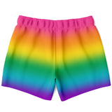 Bright Rainbow Ombre Pride Swim Shorts