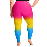Pansexual Pride Ombre High-Waist Plus Leggings