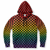 Rainbow Pride Black Checkered Pullover Hoodie Fashion Hoodie - AOP PRIDE MODE