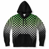 Aromantic Pride Black Contrast Checkered Pullover Hoodie Fashion Hoodie - AOP PRIDE MODE