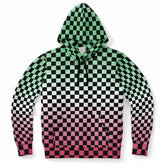 Abrosexual Pride Black Checkered Pullover Hoodie Fashion Hoodie - AOP PRIDE MODE