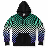 Gay Vincian Pride Black Contrast Checkered Pullover Hoodie Fashion Hoodie - AOP PRIDE MODE