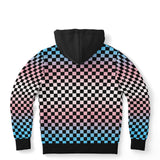 Transgender Pride Black Contrast Checkered Pullover Hoodie Fashion Hoodie - AOP PRIDE MODE