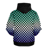 Gay Vincian Pride Black Contrast Checkered Pullover Hoodie Fashion Hoodie - AOP PRIDE MODE
