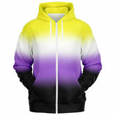 Non-binary Pride Ombre Full-Zip Hoodie