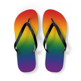 Rainbow Ombre Pride Flip Flops