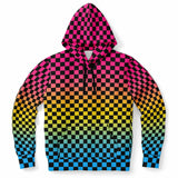 Pansexual Pride Black Checkered Pullover Hoodie Pullover Hoodie PRIDE MODE