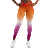 Lesbian Pride Ombre Leggings Leggings - AOP PRIDE MODE