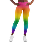 Bright Rainbow Ombre Pride Leggings Leggings - AOP PRIDE MODE