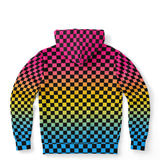 Pansexual Pride Black Checkered Pullover Hoodie Pullover Hoodie PRIDE MODE