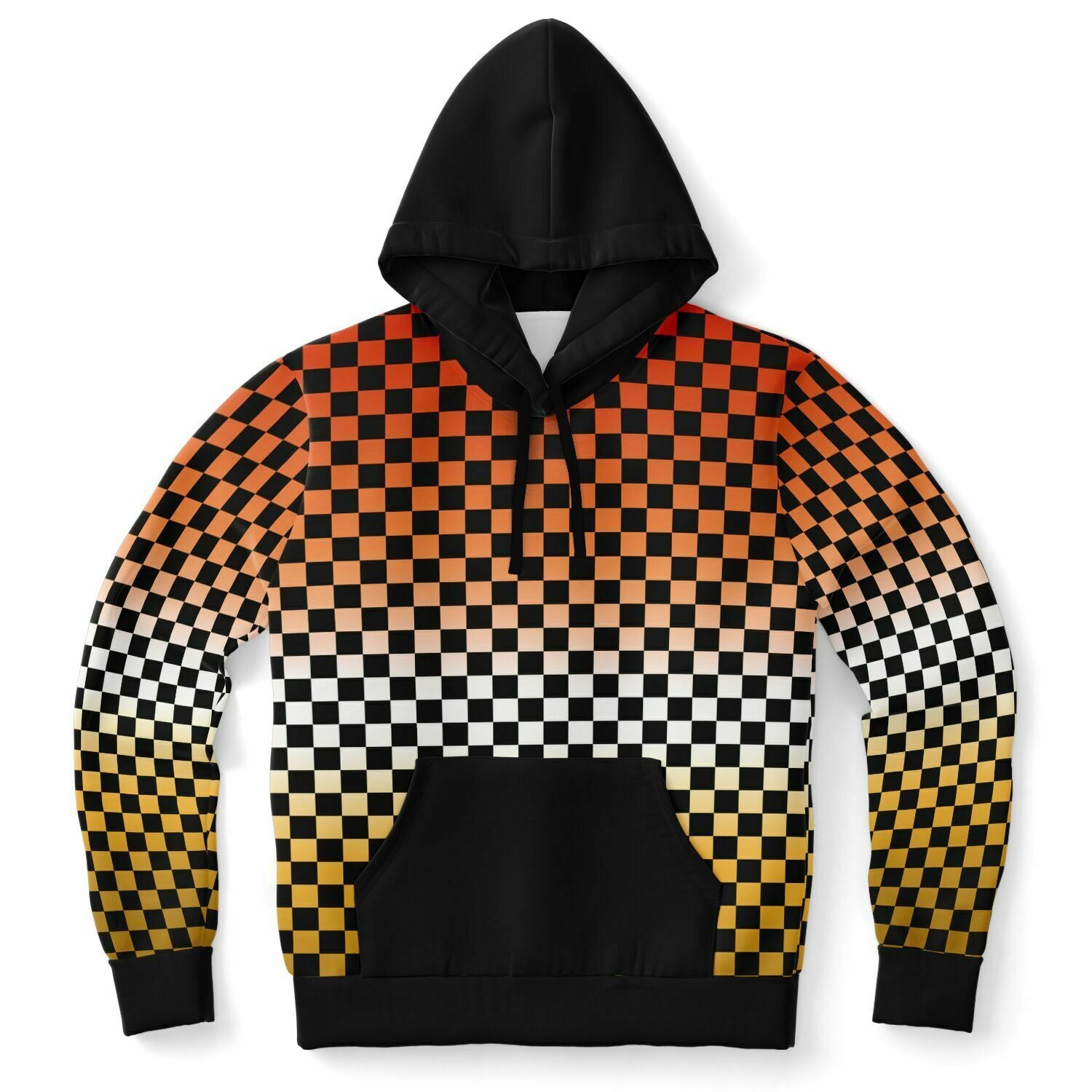 Butch Lesbian Pride Black Contrast Checkered Pullover Hoodie Fashion Hoodie - AOP PRIDE MODE