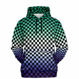 Gay Vincian Pride Black Checkered Pullover Hoodie Pullover Hoodie PRIDE MODE