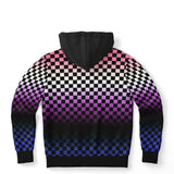 Genderfluid Pride Black Contrast Checkered Pullover Hoodie Fashion Hoodie - AOP PRIDE MODE