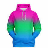 Polysexual Pride Ombre Pullover Hoodie Fashion Hoodie - AOP PRIDE MODE