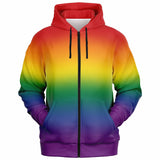 Rainbow Ombre Pride Full-Zip Hoodie