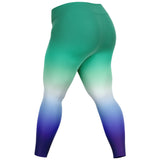 Gay MLM Vincian Pride Ombre High-Waist Plus Leggings Plus Size Legging - AOP PRIDE MODE