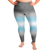 Demiboy Pride Ombre High-Waist Plus Leggings Plus Size Legging - AOP PRIDE MODE