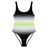 Agender Pride Ombre Open-back Swimsuit