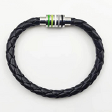 Aromantic Pride Leather Rope Bracelet
