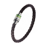 Aromantic Pride Leather Rope Bracelet