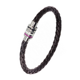 Asexual Pride Leather Rope Bracelet