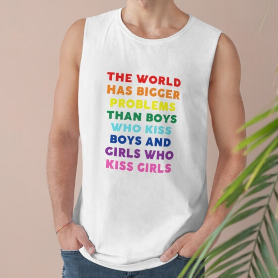 Bigger Problems Raw-Edge Sleeveless Tank Tank Top PRIDE MODE