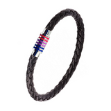 Bisexual Pride Leather Rope Bracelet