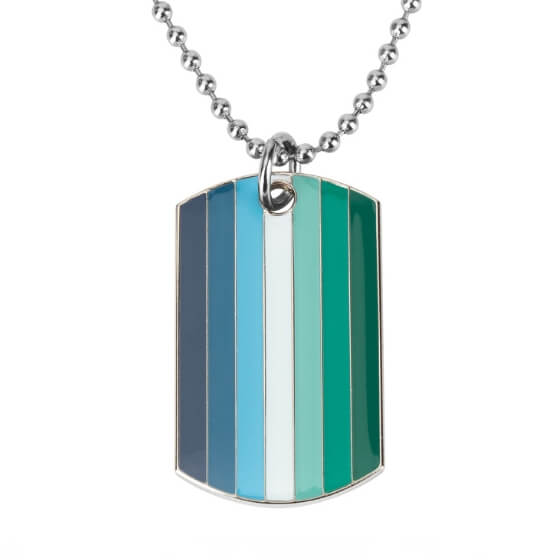 Gay Male Vincian Pride Dog Tag Necklace Necklaces PRIDE MODE