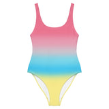 Genderflux Pride Ombre Open-back Swimsuit