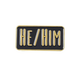 He / Him Pronouns Rectangle Enamel Pin