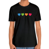 Panromantic Hearts Tee Tees PRIDE MODE