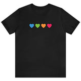 Panromantic Hearts Tee Tees PRIDE MODE