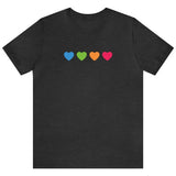 Panromantic Hearts Tee Tees PRIDE MODE