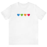 Panromantic Hearts Tee Tees PRIDE MODE