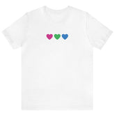 Polysexual Hearts Tee Tees PRIDE MODE