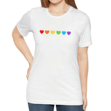 Rainbow Hearts Tee Tees PRIDE MODE
