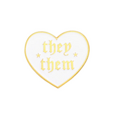 They / Them Pronouns Heart Enamel Pin