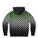 Aromantic Pride Black Contrast Checkered Pullover Hoodie Fashion Hoodie - AOP PRIDE MODE