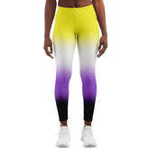 Non-binary Pride Ombre Leggings Leggings - AOP PRIDE MODE