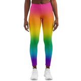 Bright Rainbow Ombre Pride Leggings Leggings - AOP PRIDE MODE