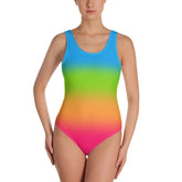 Panromantic Pride Ombre Open-back Swimsuit PRIDE MODE
