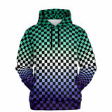 Gay Vincian Pride Black Checkered Pullover Hoodie