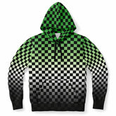 Aromantic Pride Black Checkered Pullover Hoodie Pullover Hoodie PRIDE MODE