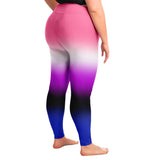 Genderfluid Pride Ombre High-Waist Plus Leggings