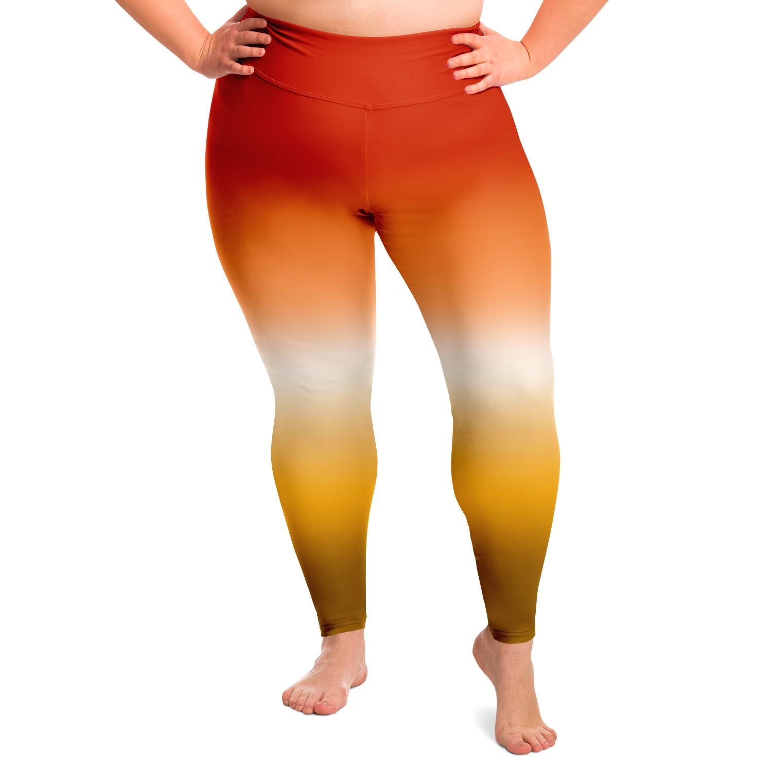 Butch Lesbian Pride Ombre High-Waist Plus Leggings Plus Size Legging - AOP PRIDE MODE