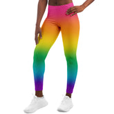 Bright Rainbow Ombre Pride Leggings Leggings - AOP PRIDE MODE