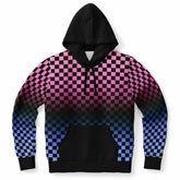 Omnisexual Pride Black Contrast Checkered Pullover Hoodie Fashion Hoodie - AOP PRIDE MODE